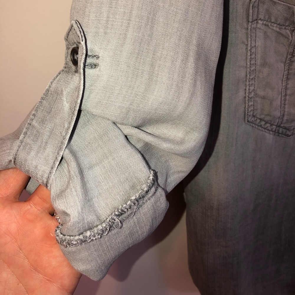 Gray Ombr Chambray Button Down - image 5